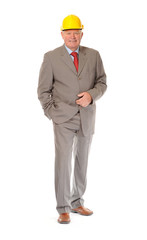 Successful mature businessman or foreman
