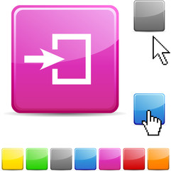 Entrance glossy button.