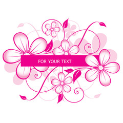 Abstract flowers background with place for your text