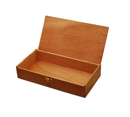 wooden box isolated