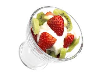 Strawberries and Kiwi with Soya Yoghurt