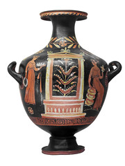 Ancient greek vase  isolated on white © kmiragaya