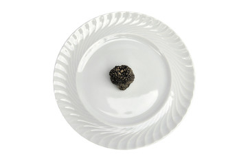 TARTUFO NERO IN PIATTO BIANCO