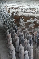 Keuken spatwand met foto Statues de Xi'An © Serge di Marco