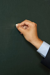 writing on blackboard