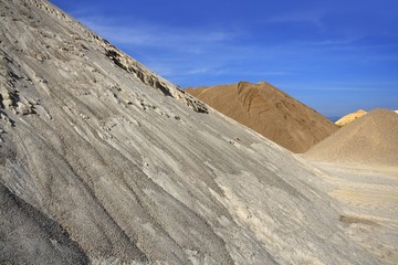 colorful construction sand mound quarry variety