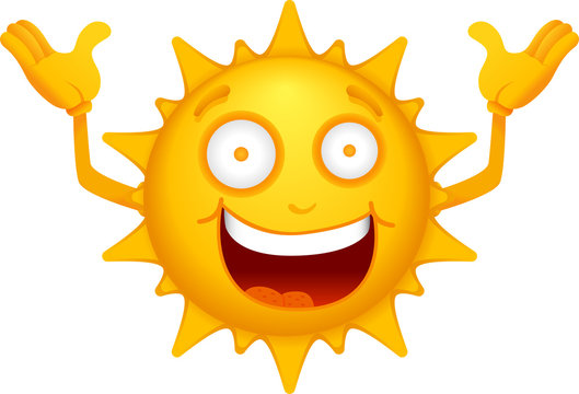 Cartoon Sun Character  looking for hug.  To see the other vector sun illustrations , please check Sun collection.