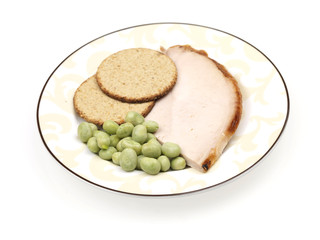 Oatcakes with Lean Turkey and Edamame Beans