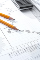 pencils on the diagram