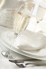 table set for a wedding dinner..