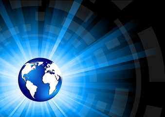 Vector background with globe