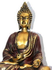 statuette de Bouddha, fond blanc