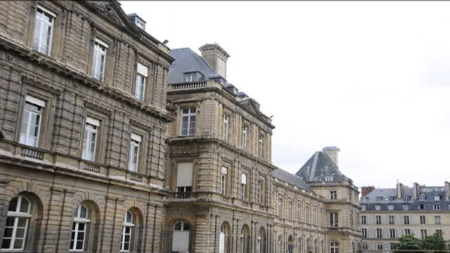 palace and government building Luxembourg Gardens Paris France