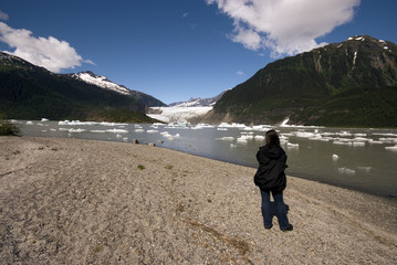 Fototapeta na wymiar Alaska Mendenhall Glacier