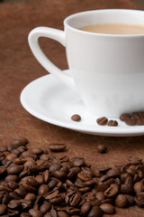 Coffee cup and grain