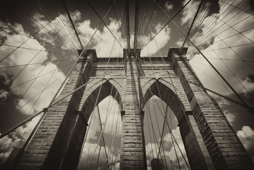 Naklejka premium Brooklyn Bridge Architecture