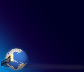 world cable telecommunication 3d cg