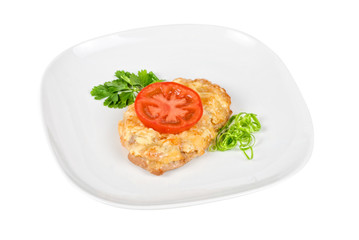 Roasted pork steak