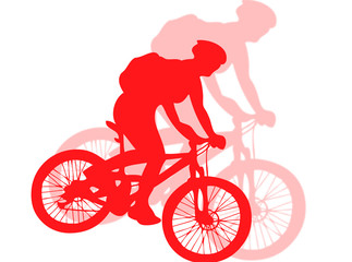 Fototapeta na wymiar Mountain Bike silhouette