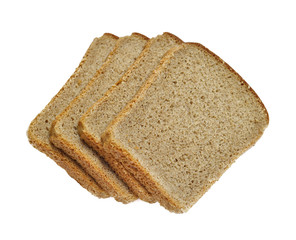 Slices of bread isolated