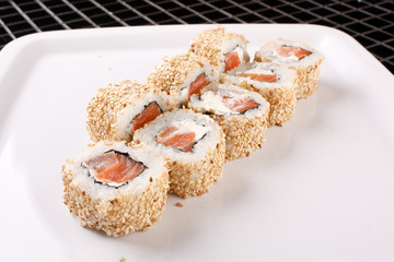 sushi on the plate