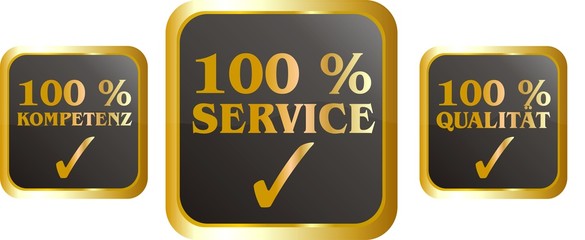 Naklejka premium bouton 100 % or 01