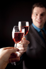 drinking wine