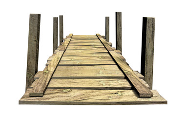 old wood pier