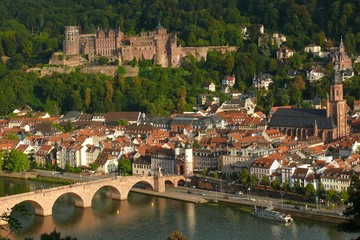 Fototapeta na wymiar Pejzaż z Heidelbergu