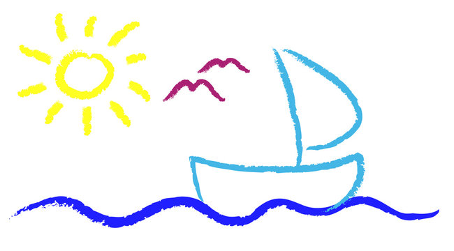 Abstrakt - Urlaub auf dem Wasser - Wir segeln