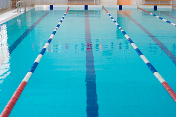 Empty new school swimming pool