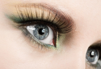 Fashion eye, long eyelashes and beautiful eye.