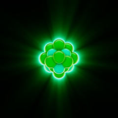 Glowing Green Nuclear Core