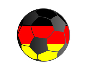 Fahne von Deutschland und Fußball