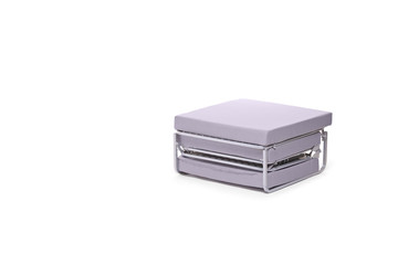 A view of a rollaway bed isolated on white background