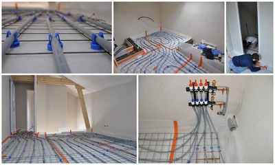 Installation plancher chauffant treillis