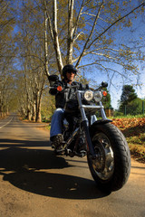 Fototapeta premium Motorbike man has freedom