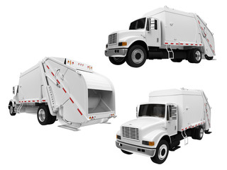 Collage of isolated dump truck © flags3d