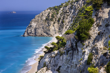 Costa de la isla de Lefkas