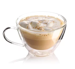 Foto op Plexiglas Cappuccino coffee isolated on white © haveseen
