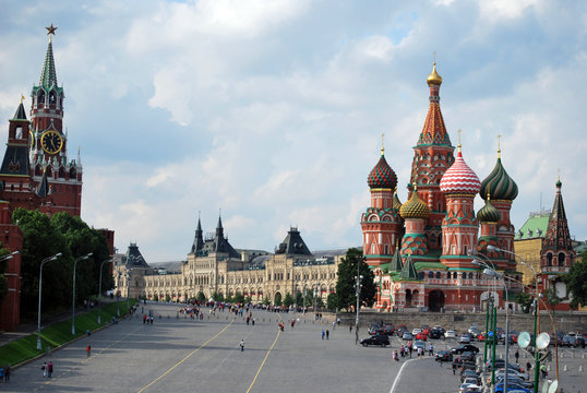 Eglise Saint-Basile &agrave; Moscou