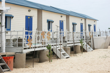 Fototapeta na wymiar Beach Huts