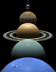 Solar system planets in alignment
