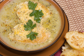 French leek soup