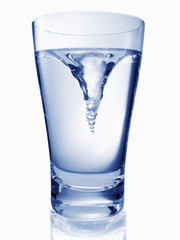 glas of twisting water