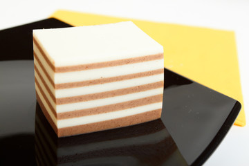 Jelly on  black plate