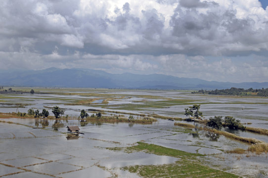 Inle lake ( during monsoon season) in Burma ( Myanmar)