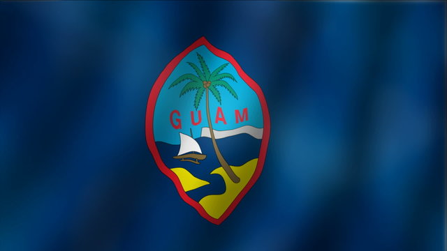 Guam - waving flag detail