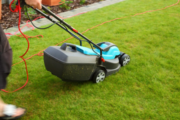 Gardening - cutting the grass