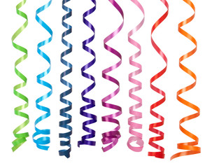 Streamers isolated on white